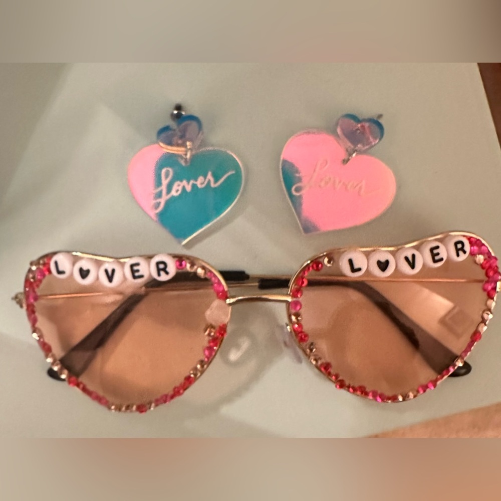 Taylor Swift Eras Tour Lover Era Sunglasses & Earrings